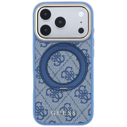 MagSafe-kuori Apple iPhone 18 Pro / 17 Pro:lle, Guess, Ring Stand 360 4G Classic Logo, Sininen