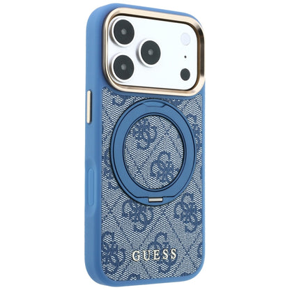 MagSafe-kuori Apple iPhone 18 Pro / 17 Pro:lle, Guess, Ring Stand 360 4G Classic Logo, Sininen