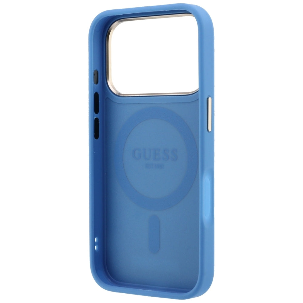 MagSafe-kuori Apple iPhone 18 Pro / 17 Pro:lle, Guess, Ring Stand 360 4G Classic Logo, Sininen
