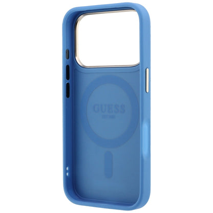 MagSafe-kuori Apple iPhone 18 Pro / 17 Pro:lle, Guess, Ring Stand 360 4G Classic Logo, Sininen