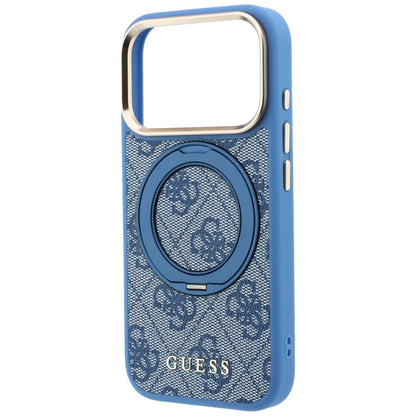 MagSafe-kuori Apple iPhone 18 Pro / 17 Pro:lle, Guess, Ring Stand 360 4G Classic Logo, Sininen