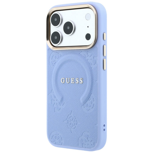 MagSafe-kuori Apple iPhone 18 Pro / 17 Pro:lle, Guess, Saffiano Peony Ring, Bleu