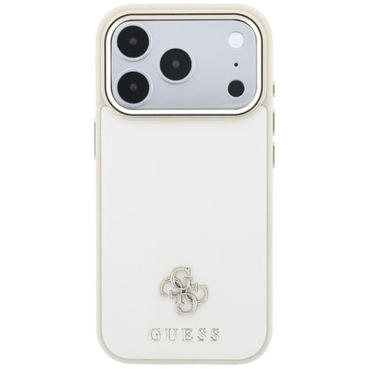 MagSafe-kuori Apple iPhone 18 Pro / 17 Pro:lle, Guess, Saffiano Small 4G Classic, Beige