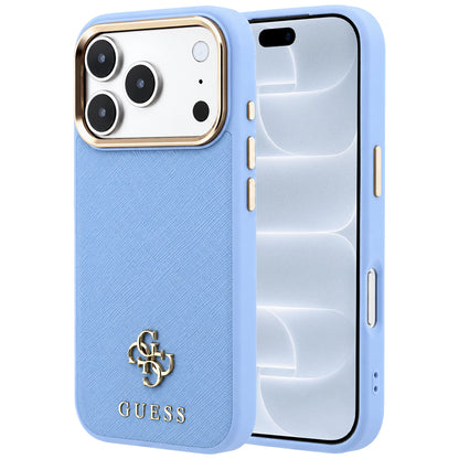 MagSafe-kuori Apple iPhone 18 Pro / 17 Pro:lle, Guess, Saffiano Small 4G Classic, Bleu