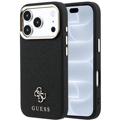 MagSafe-kuori Apple iPhone 18 Pro / 17 Pro:lle, Guess, Saffiano Small 4G Classic, Musta