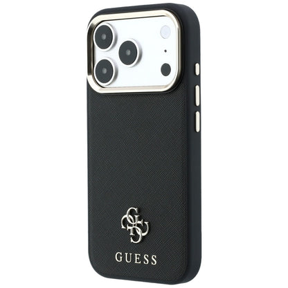 MagSafe-kuori Apple iPhone 18 Pro / 17 Pro:lle, Guess, Saffiano Small 4G Classic, Musta