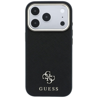 MagSafe-kuori Apple iPhone 18 Pro / 17 Pro:lle, Guess, Saffiano Small 4G Classic, Musta