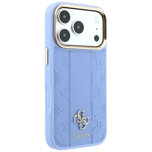 MagSafe-kuori Apple iPhone 18 Pro / 17 Pro:lle, Guess, Stripe Peony 4G, Bleu