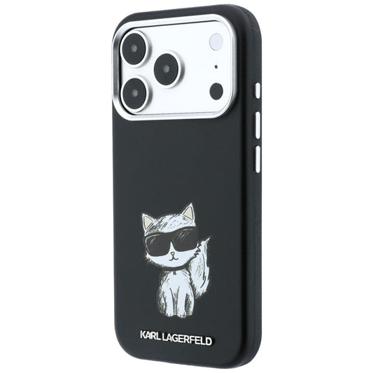 MagSafe-kuori Apple iPhone 18 Pro / 17 Pro:lle, Karl Lagerfeld, Choupette Sketch, Musta
