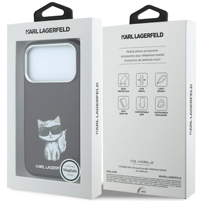 MagSafe-kuori Apple iPhone 18 Pro / 17 Pro:lle, Karl Lagerfeld, Choupette Sketch, Viininpunainen