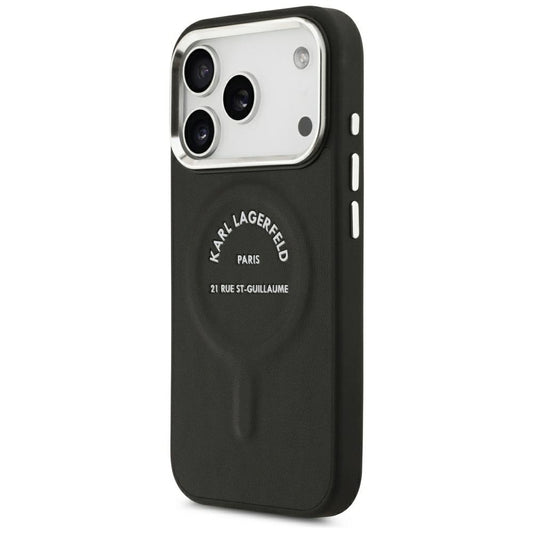 MagSafe-kuori Apple iPhone 18 Pro / 17 Pro:lle, Karl Lagerfeld, EMB. Sormus Karl RSG -logolla, Musta