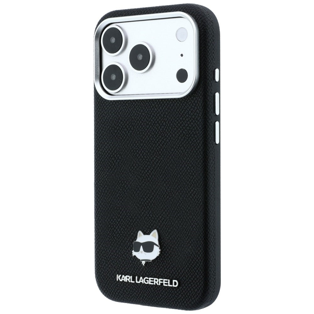 MagSafe Case for Apple iPhone 18 Pro / 17 Pro, Karl Lagerfeld, Grained Choupette Head, Black