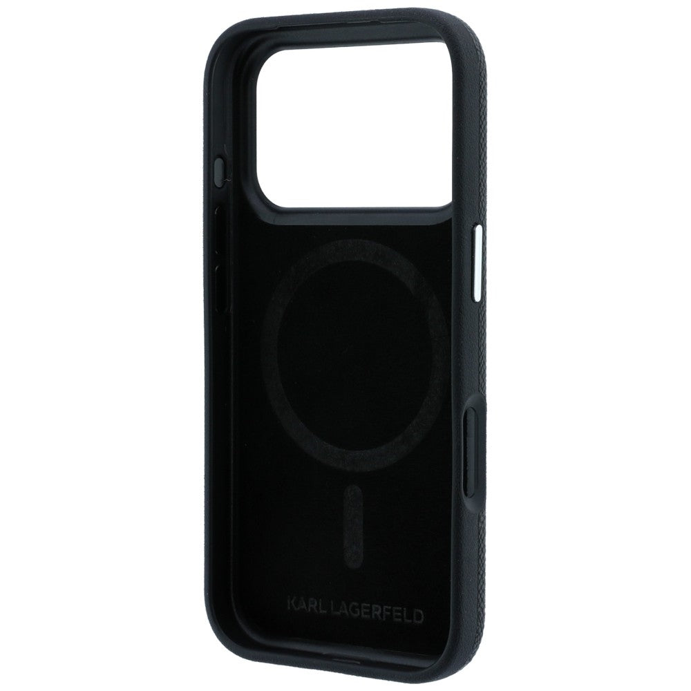 MagSafe Case for Apple iPhone 18 Pro / 17 Pro, Karl Lagerfeld, Grained Choupette Head, Black