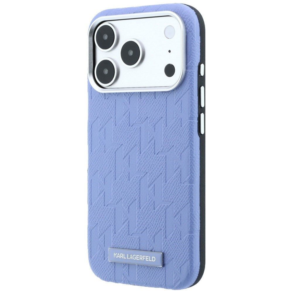 MagSafe Case for Apple iPhone 18 Pro / 17 Pro, Karl Lagerfeld, Grained Mono Resin Logo, Blue