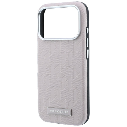 MagSafe Case for Apple iPhone 18 Pro / 17 Pro, Karl Lagerfeld, Grained Mono Resin Logo, Pink