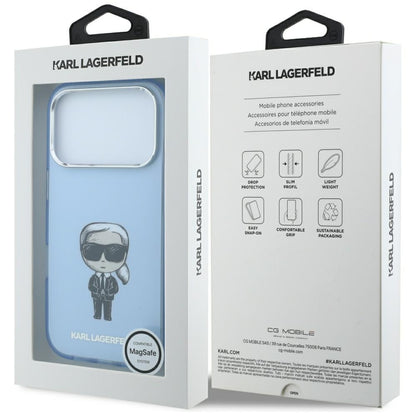 MagSafe-kuori Apple iPhone 18 Pro / 17 Pro:lle, Karl Lagerfeld, HC IML Ikonik Sketch Print, Sininen