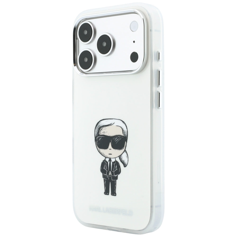 MagSafe Case for Apple iPhone 18 Pro / 17 Pro, Karl Lagerfeld, HC IML Ikonik Sketch Print, Beige