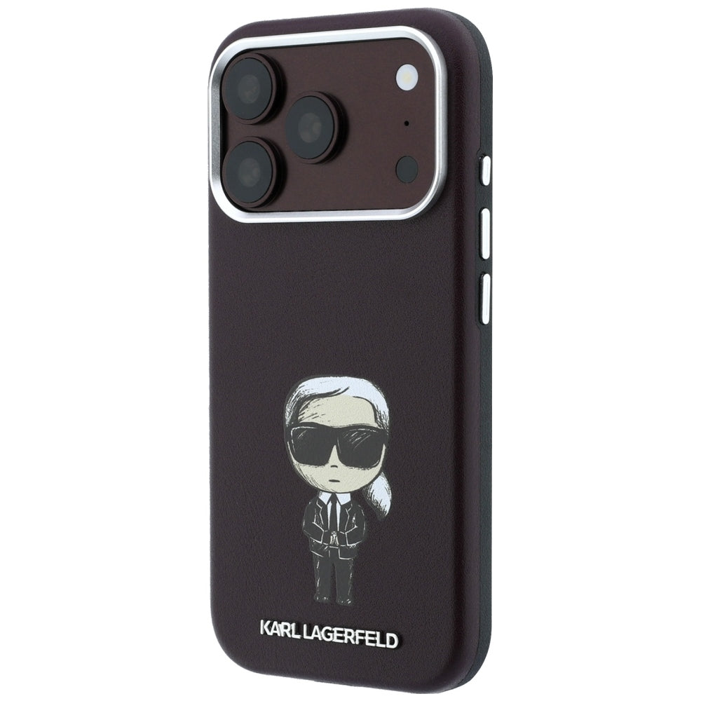 MagSafe-kuori Apple iPhone 18 Pro / 17 Pro:lle, Karl Lagerfeld, Ikonik Sketch, Viininpunainen