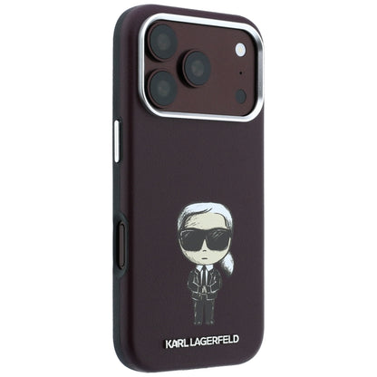 MagSafe-kuori Apple iPhone 18 Pro / 17 Pro:lle, Karl Lagerfeld, Ikonik Sketch, Viininpunainen