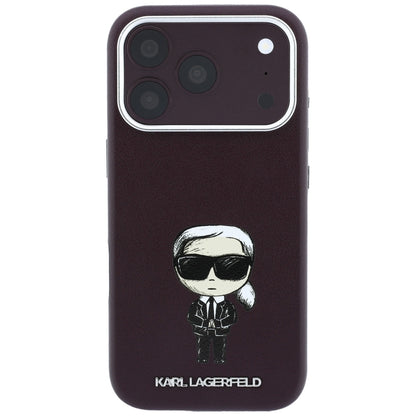 MagSafe-kuori Apple iPhone 18 Pro / 17 Pro:lle, Karl Lagerfeld, Ikonik Sketch, Viininpunainen