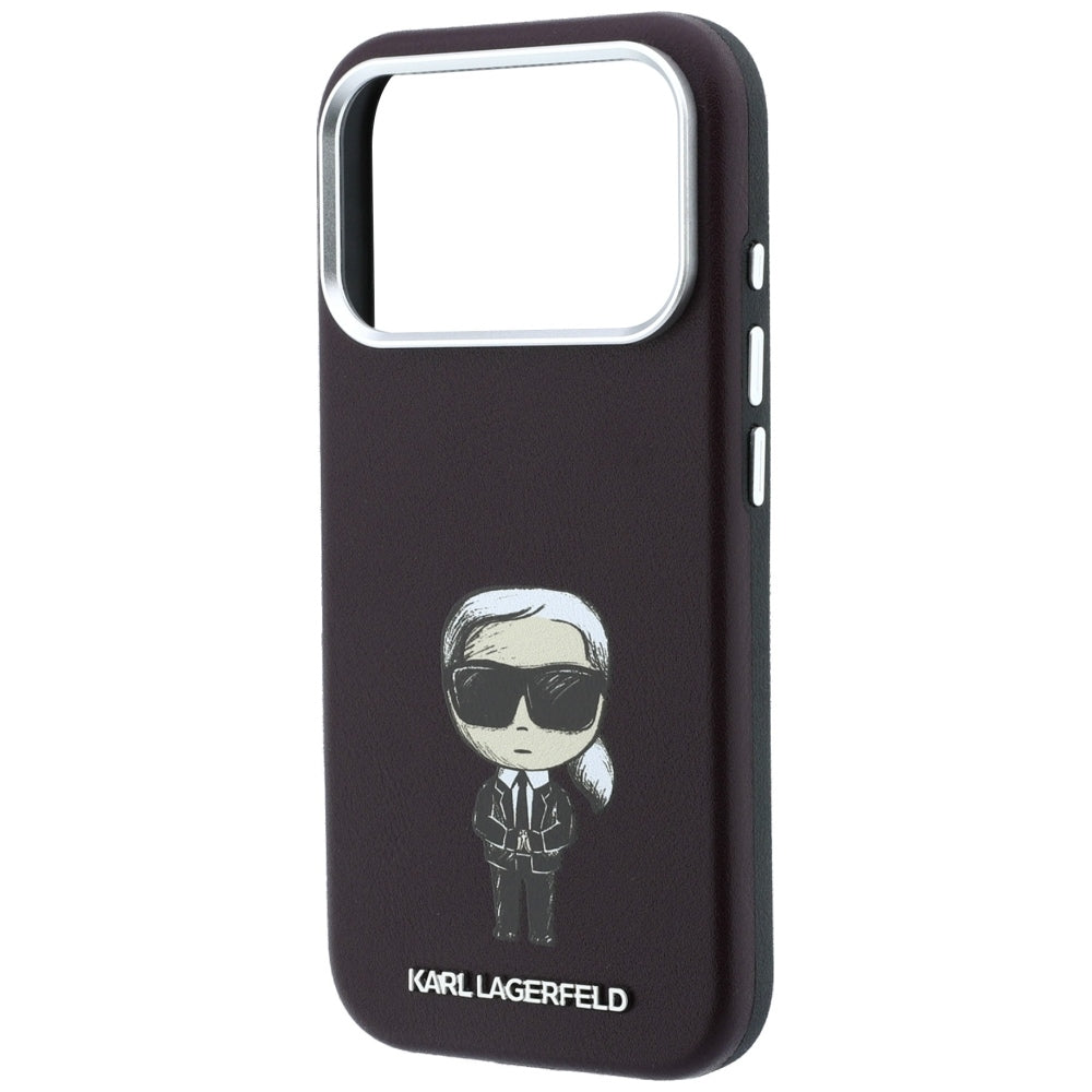 MagSafe-kuori Apple iPhone 18 Pro / 17 Pro:lle, Karl Lagerfeld, Ikonik Sketch, Viininpunainen