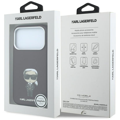 MagSafe-kuori Apple iPhone 18 Pro / 17 Pro:lle, Karl Lagerfeld, Ikonik Sketch, Viininpunainen