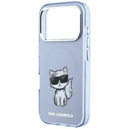 MagSafe Case for Apple iPhone 18 Pro / 17 Pro, Karl Lagerfeld, IML Choupette Body Sketch Print, Blue
