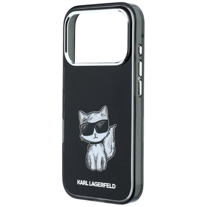 MagSafe Case for Apple iPhone 18 Pro / 17 Pro, Karl Lagerfeld, IML Choupette Body Sketch Print, Black