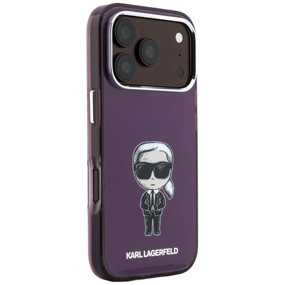 MagSafe-kuori Apple iPhone 18 Pro / 17 Pro -puhelimelle, Karl Lagerfeld, HC IML Ikonik Sketch Print, viininpunainen