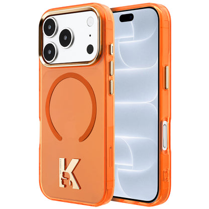 MagSafe-kuori Apple iPhone 18 Pro / 17 Pro -puhelimelle, Karl Lagerfeld, IML Karl Head -logo, oranssi