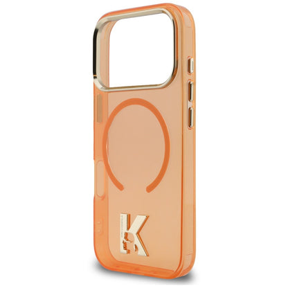 MagSafe-kuori Apple iPhone 18 Pro / 17 Pro -puhelimelle, Karl Lagerfeld, IML Karl Head -logo, oranssi