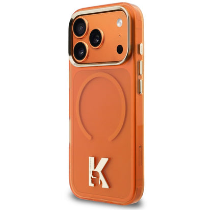 MagSafe-kuori Apple iPhone 18 Pro / 17 Pro -puhelimelle, Karl Lagerfeld, IML Karl Head -logo, oranssi