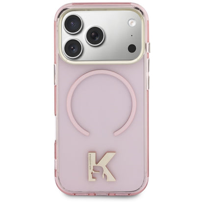 MagSafe-kuori Apple iPhone 18 Pro / 17 Pro -puhelimelle, Karl Lagerfeld, IML Karl Head Logo, vaaleanpunainen