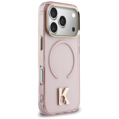 MagSafe-kuori Apple iPhone 18 Pro / 17 Pro -puhelimelle, Karl Lagerfeld, IML Karl Head Logo, vaaleanpunainen