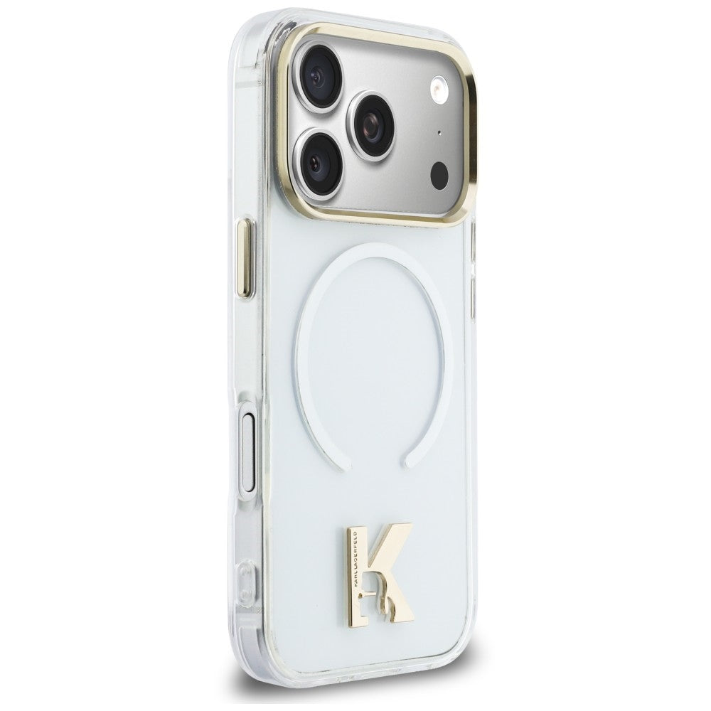 MagSafe-kuori Apple iPhone 18 Pro / 17 Pro -puhelimelle, Karl Lagerfeld, IML Karl Head -logo, läpinäkyvä