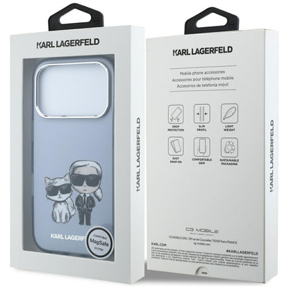 MagSafe-kuori Apple iPhone 18 Pro / 17 Pro:lle, Karl Lagerfeld, IML KC Bodies Sketch Print, Sininen
