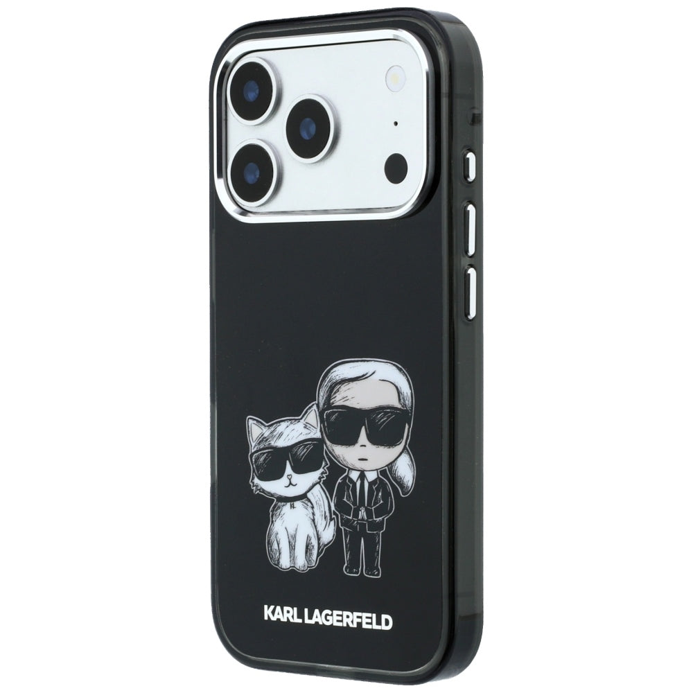 MagSafe-kuori Apple iPhone 18 Pro / 17 Pro:lle, Karl Lagerfeld, IML KC Bodies Sketch Print, Musta