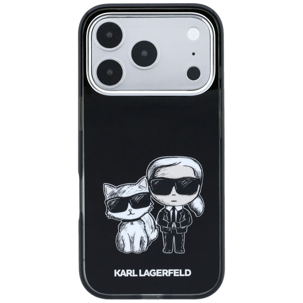 MagSafe-kuori Apple iPhone 18 Pro / 17 Pro:lle, Karl Lagerfeld, IML KC Bodies Sketch Print, Musta
