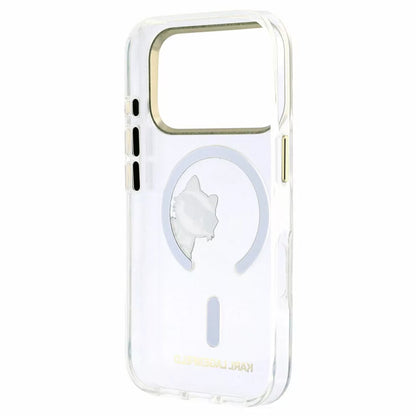 MagSafe-kuori Apple iPhone 18 Pro / 17 Pro:lle, Karl Lagerfeld, IML Peekaboo -kuvio ja metallikehys, läpinäkyvä
