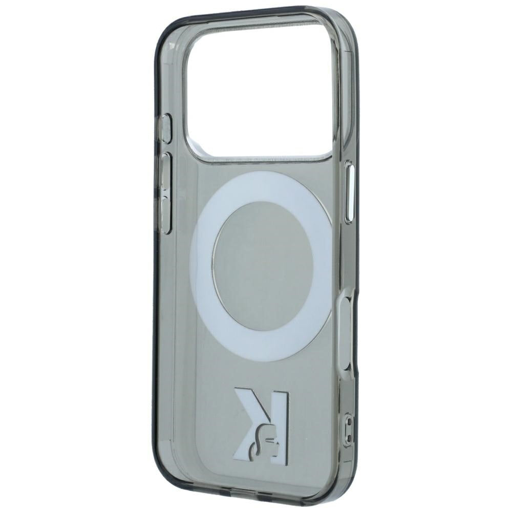 MagSafe-kuori Apple iPhone 18 Pro / 17 Pro:lle, Karl Lagerfeld, IML Ring Stand Kameo Metal, Musta