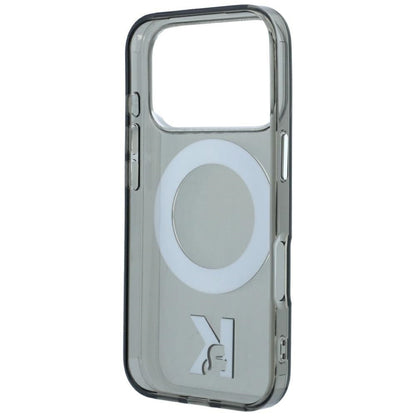 MagSafe-kuori Apple iPhone 18 Pro / 17 Pro:lle, Karl Lagerfeld, IML Ring Stand Kameo Metal, Musta