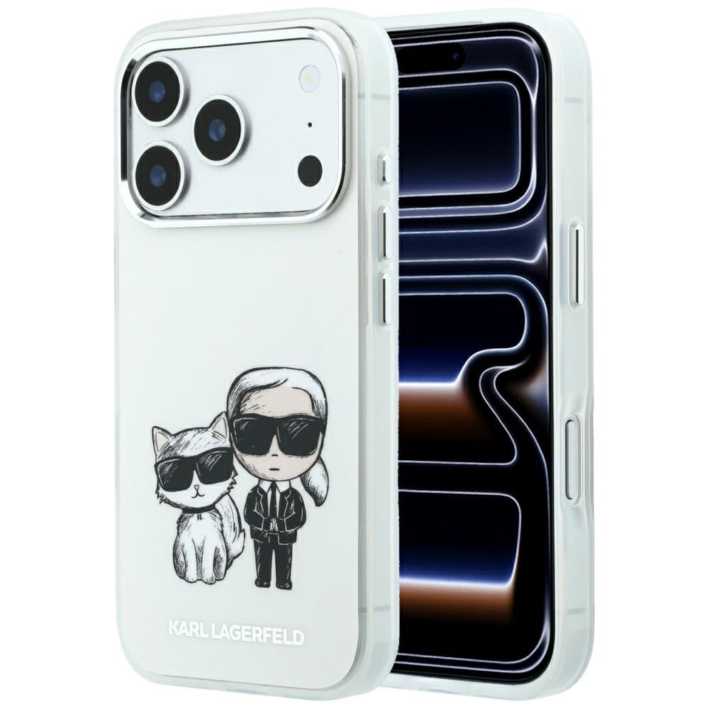 MagSafe Case for Apple iPhone 18 Pro / 17 Pro, Karl Lagerfeld, KC Bodies Sketch, Beige