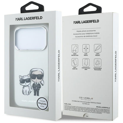 MagSafe Case for Apple iPhone 18 Pro / 17 Pro, Karl Lagerfeld, KC Bodies Sketch, Beige