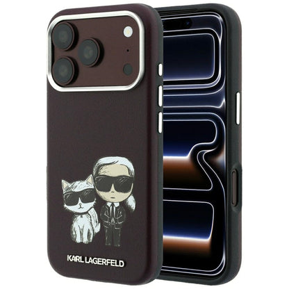 MagSafe-kuori Apple iPhone 18 Pro / 17 Pro:lle, Karl Lagerfeld, KC Bodies Sketch, Viininpunainen