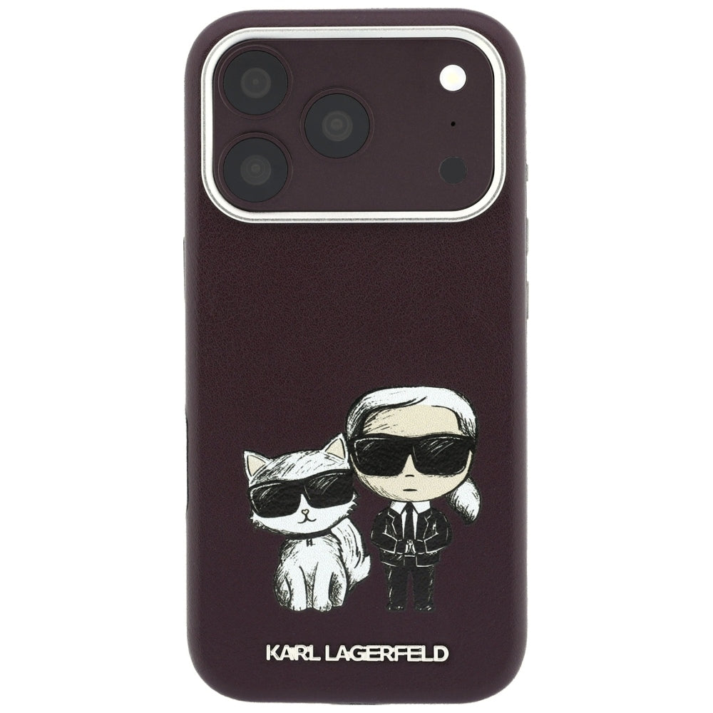 MagSafe-kuori Apple iPhone 18 Pro / 17 Pro:lle, Karl Lagerfeld, KC Bodies Sketch, Viininpunainen