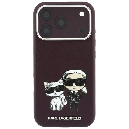 MagSafe-kuori Apple iPhone 18 Pro / 17 Pro:lle, Karl Lagerfeld, KC Bodies Sketch, Viininpunainen