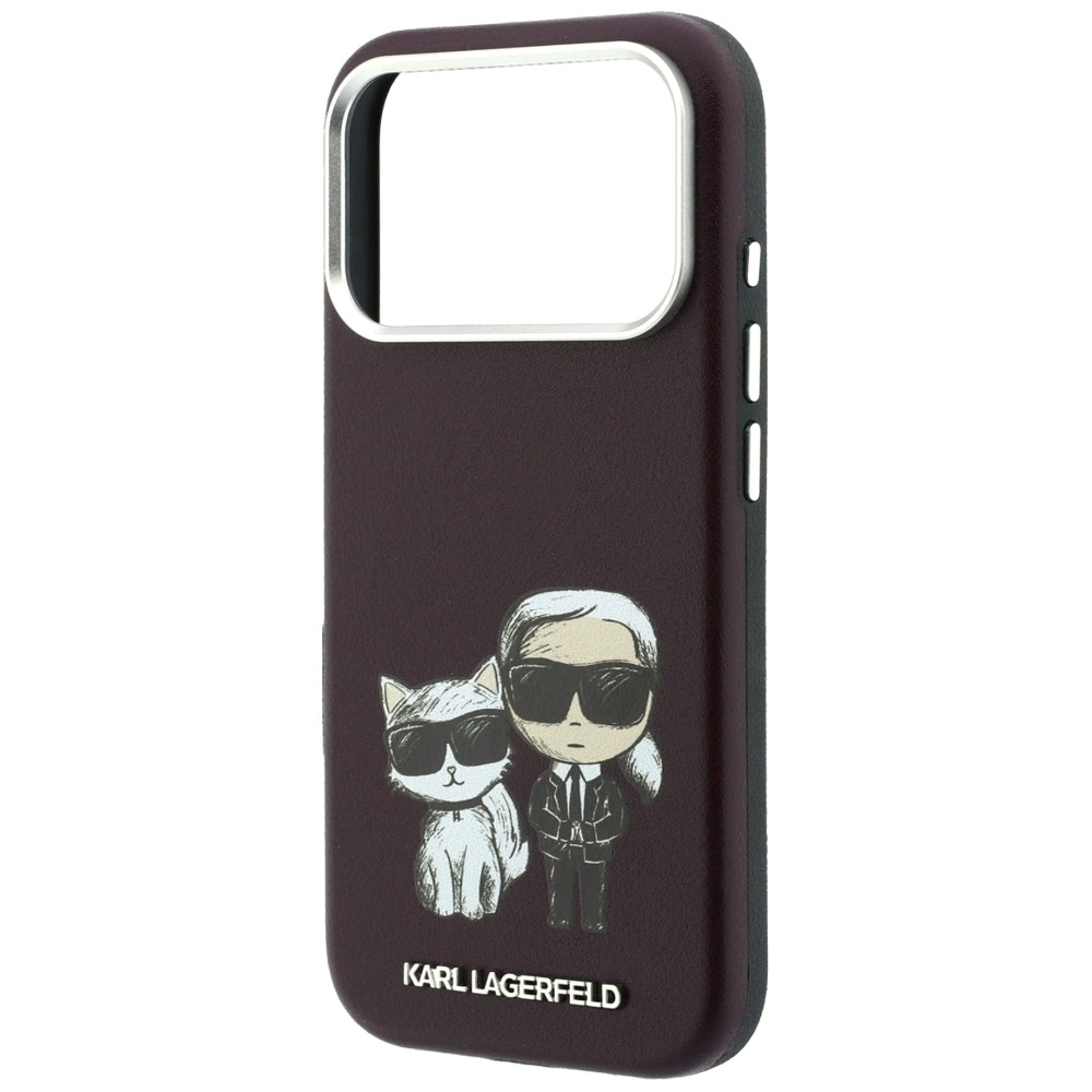 MagSafe-kuori Apple iPhone 18 Pro / 17 Pro:lle, Karl Lagerfeld, KC Bodies Sketch, Viininpunainen