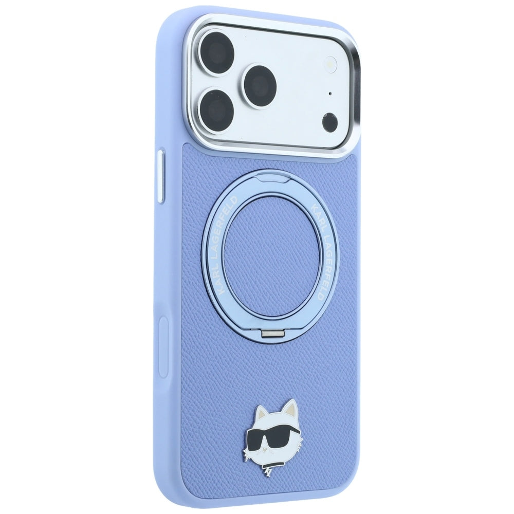 MagSafe-kuori Apple iPhone 18 Pro / 17 Pro:lle, Karl Lagerfeld, Ring Stand 360 Choupette Pin, Bleu