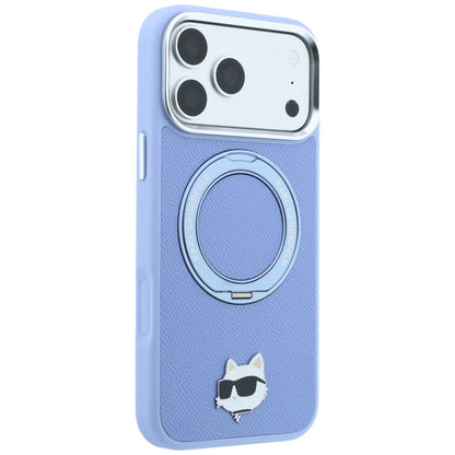 MagSafe-kuori Apple iPhone 18 Pro / 17 Pro:lle, Karl Lagerfeld, Ring Stand 360 Choupette Pin, Bleu