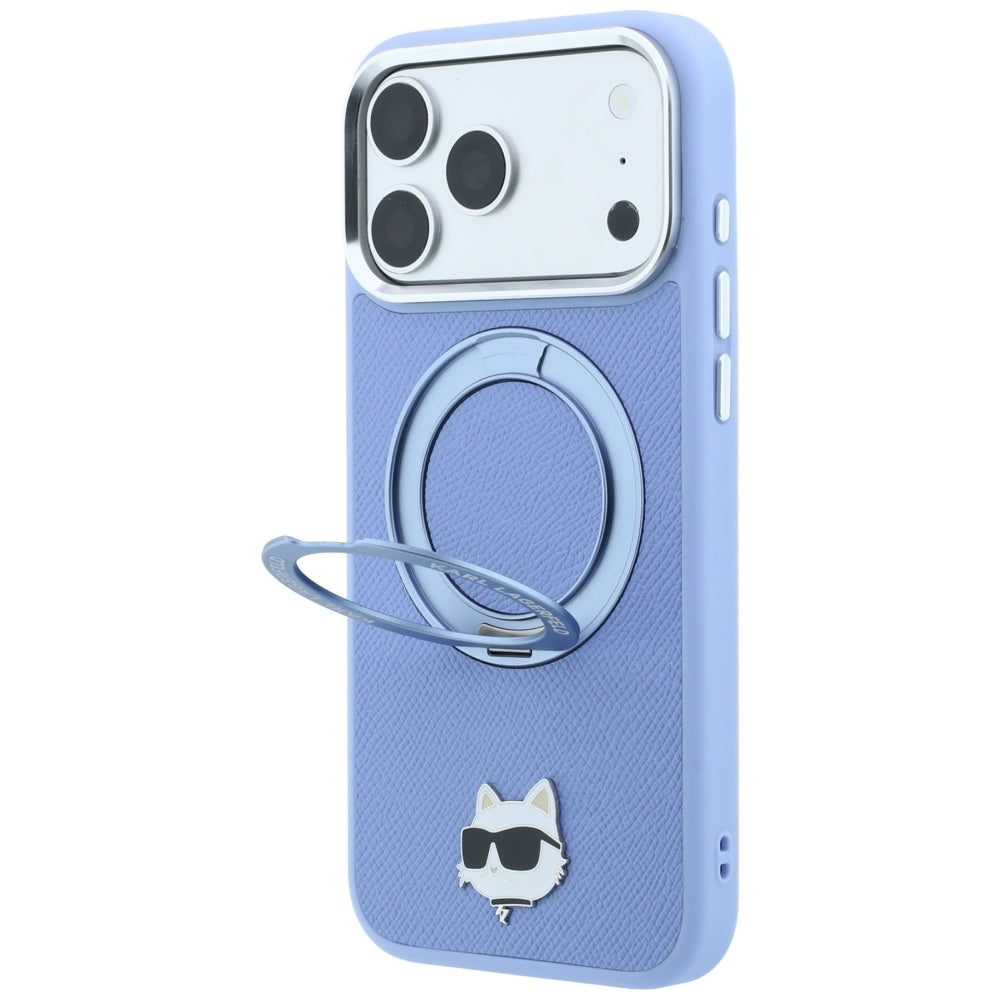 MagSafe-kuori Apple iPhone 18 Pro / 17 Pro:lle, Karl Lagerfeld, Ring Stand 360 Choupette Pin, Bleu